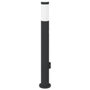 vidaXL érzékelős konnektoros oszloplámpa 80 cm rozsdamentes acél IP44
