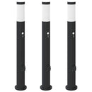 vidaXL 3 db kültéri lámpa érzékelővel és konnektorral 80 cm rozsdamentes acél IP44