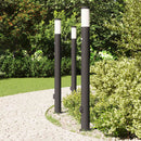 vidaXL 3 db kültéri lámpa érzékelővel és konnektorral 110 cm rozsdamentes acél IP44