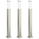 vidaXL 3 db kültéri lámpa 80 cm rozsdamentes acél IP44