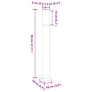 vidaXL 3 db kültéri lámpa 80 cm rozsdamentes acél IP44