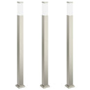 vidaXL 3 db kültéri lámpa 110 cm rozsdamentes acél IP44