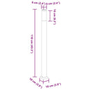 vidaXL 3 db kültéri lámpa 110 cm rozsdamentes acél IP44
