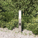 vidaXL 120 cm rozsdamentes acél oszloplámpa konnektorral IP44