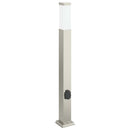 vidaXL 80 cm rozsdamentes acél oszloplámpa konnektorral IP44