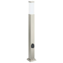 vidaXL 3 db 80 cm rozsdamentes acél oszloplámpa konnektorral IP44
