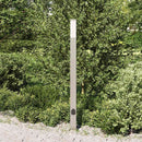 vidaXL 110 cm rozsdamentes acél oszloplámpa konnektorral IP44