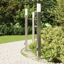 vidaXL 3 db kültéri lámpa konnektorral 110 cm rozsdamentes acél IP44