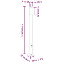 vidaXL 3 db kültéri lámpa konnektorral 110 cm rozsdamentes acél IP44
