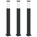vidaXL 3 db oszloplámpa 80 cm fekete IP44