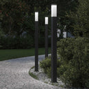 vidaXL 3 db oszloplámpa 110 cm fekete IP44