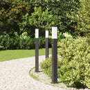 vidaXL 3 db szenzoros oszloplámpa 80 cm fekete IP44