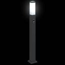 vidaXL 3 db szenzoros oszloplámpa 80 cm fekete IP44
