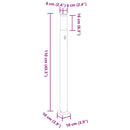 vidaXL 3 db szenzoros oszloplámpa 110 cm fekete IP44