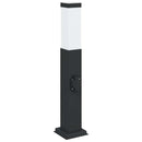 vidaXL oszloplámpa konnektorral 50 cm fekete IP44