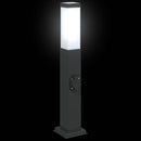 vidaXL 3 db fekete 50 cm oszloplámpa konnektorral IP44