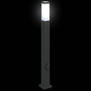 vidaXL oszloplámpa konnektorral 80 cm fekete IP44