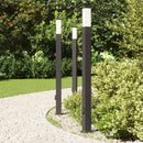 vidaXL 3 db fekete IP44-es oszloplámpa konnektorral 110 cm