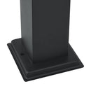 vidaXL 3 db fekete IP44-es oszloplámpa konnektorral 110 cm