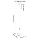 vidaXL 3 db fekete IP44-es oszloplámpa konnektorral 110 cm