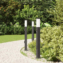 vidaXL 3 db szenzoros fekete IP44-es oszloplámpa érzékelővel és aljzattal 80 cm