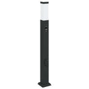 vidaXL 3 db szenzoros fekete IP44-es oszloplámpa érzékelővel és aljzattal 80 cm