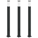 vidaXL 3 db szenzoros fekete oszlop alakú lámpa 110 cm IP44