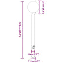 vidaXL 120 cm rozsdamentes acél oszloplámpa konnektorral IP44