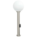 vidaXL érzékelős konnektoros oszloplámpa 80 cm rozsdamentes acél IP44