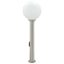 vidaXL érzékelős konnektoros oszloplámpa 80 cm rozsdamentes acél IP44