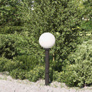 vidaXL oszloplámpa konnektorral 80 cm fekete IP44