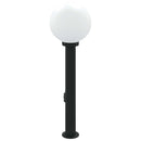 vidaXL oszloplámpa konnektorral 80 cm fekete IP44