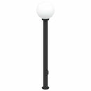 vidaXL oszloplámpa konnektorral 120 cm fekete IP44