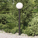 vidaXL oszloplámpa konnektorral 120 cm fekete IP44
