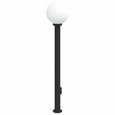 vidaXL oszloplámpa konnektorral 120 cm fekete IP44