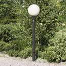 vidaXL szenzoros fali tartóoszlop lámpa 120 cm fekete IP44