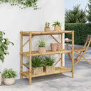 vidaXL 3 szintes bambusz polc 100 x 40 x 90 cm