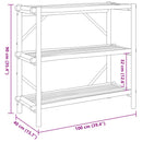 vidaXL 3 szintes bambusz polc 100 x 40 x 90 cm
