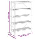 vidaXL 5 szintes bambusz polc 100 x 40 x 150 cm