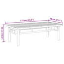 vidaXL bambusz dohányzóasztal 110 x 55 x 35 cm