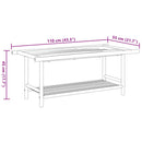 vidaXL bambusz dohányzóasztal 110x55x45 cm