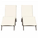 vidaXL 2 db barna polyrattan napozóágy párnával