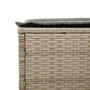 vidaXL 2 db bézs polyrattan napozóágy párnával