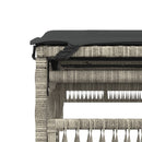 vidaXL 2 db világosszürke polyrattan napozóágy párnával