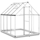 vidaXL ezüstszínű alumínium melegház alapvázzal 224x169x202 cm