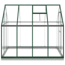 vidaXL zöld alumínium melegház alapvázzal 224x169x202 cm