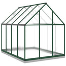 vidaXL zöld alumínium melegház alapvázzal 224x169x202 cm