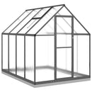 vidaXL antracitszürke alumínium melegház alapvázzal 224x169x202 cm