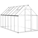 vidaXL ezüstszínű alumínium melegház alapvázzal 334x169x195 cm