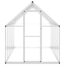 vidaXL ezüstszínű alumínium melegház alapvázzal 334x169x195 cm